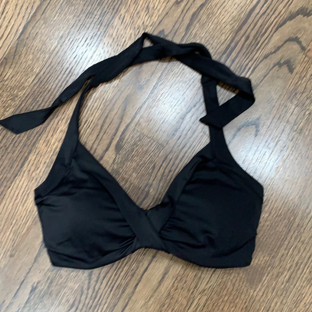Athleta Black halter bikini top - 32 d/dd - Picture 1 of 3